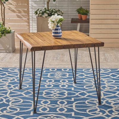 Streamdale Zion Industrial Acacia Wood & Metal Dining Table