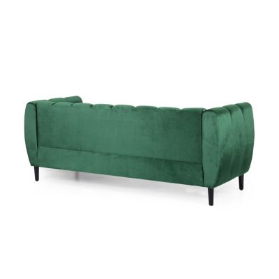 Miranda Velvet Sofa Modern Glam with Channel Stitching