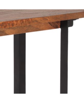 Streamdale Modern Industrial Dining Bench Black + Country Brown