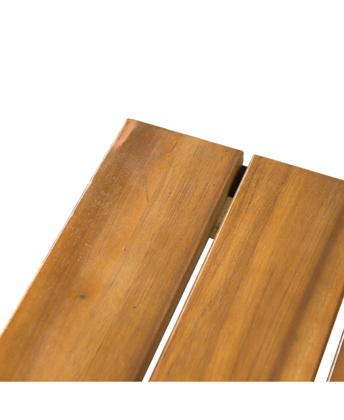 Simplie Fun Noe Acacia Wood Bar Stools, Set Of 2, Teak Finish, Black