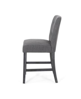 set of 2 counter stools 26 inch contemporary style button tufted upholstered design