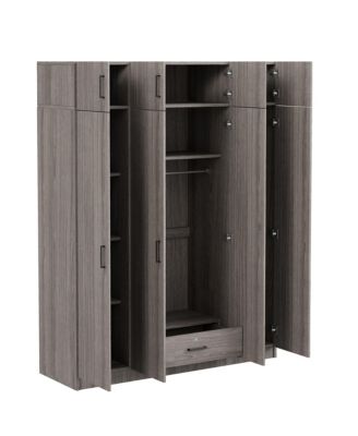 Streamdale  4-Door  Wardrobe  Drawer & Cabinet Storage Freestanding Bedroom Closet