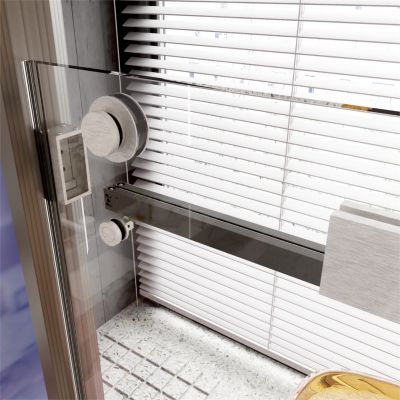 56-60" Double Sliding 10mm Tempered Glass Soft-Close Shower Door