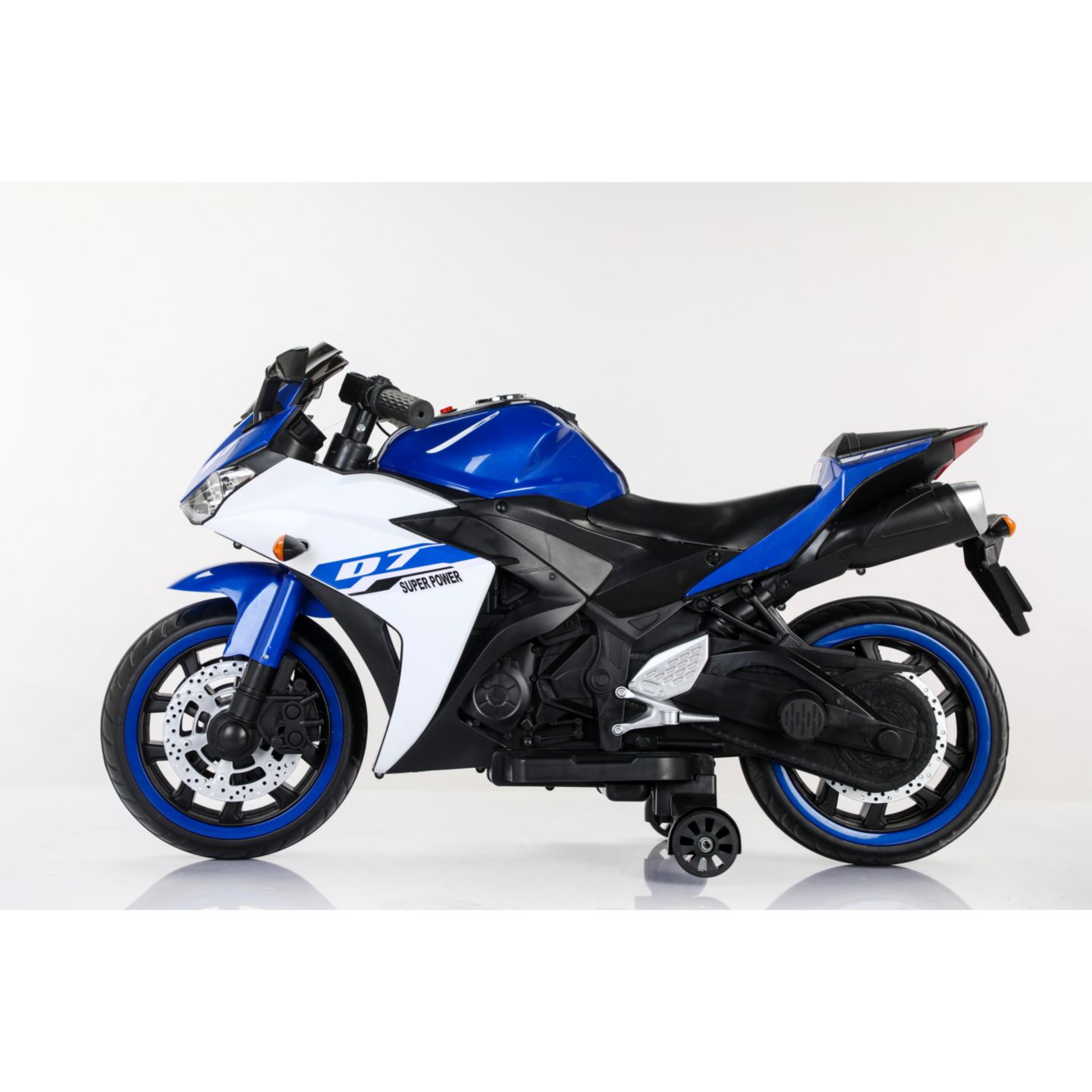 Детская игрушка Streamdale Furniture Lighting Wheels Electric Illuminated Ride-On Motorcycle with Training Wheels, от 3 лет, цвет: Синий — фото 5