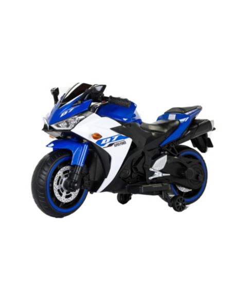 Детская игрушка Streamdale Furniture Lighting Wheels Electric Illuminated Ride-On Motorcycle with Training Wheels, от 3 лет, цвет: Синий