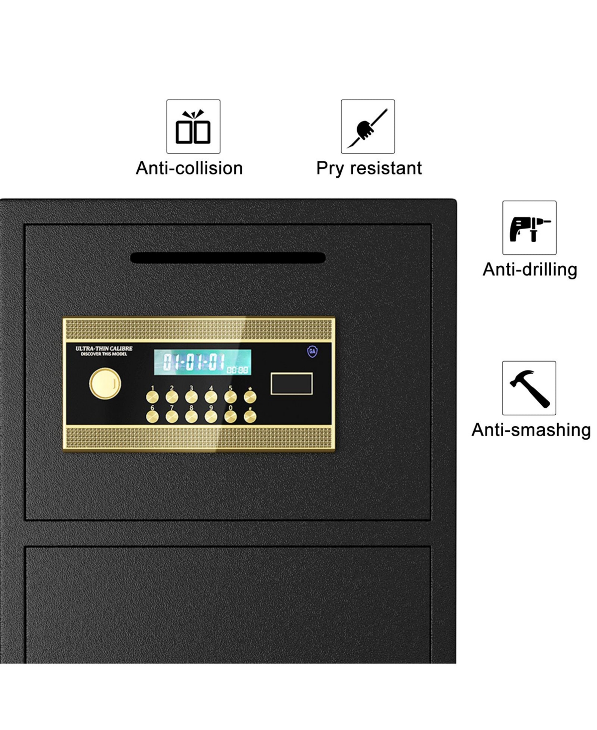 Streamdale Furniture Coin-Operated Digital Security Safe with Hidden Code, 3.5 Cu. Ft.
