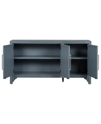 Pine Veneer Storage Cabinet with Adjustable Shelves