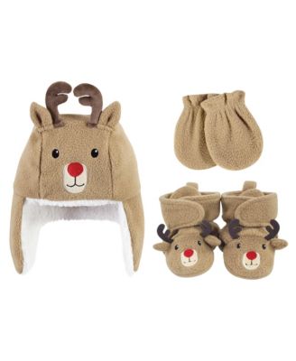 Baby Unisex 6Pc Trapper Hat, Mitten and Bootie Set