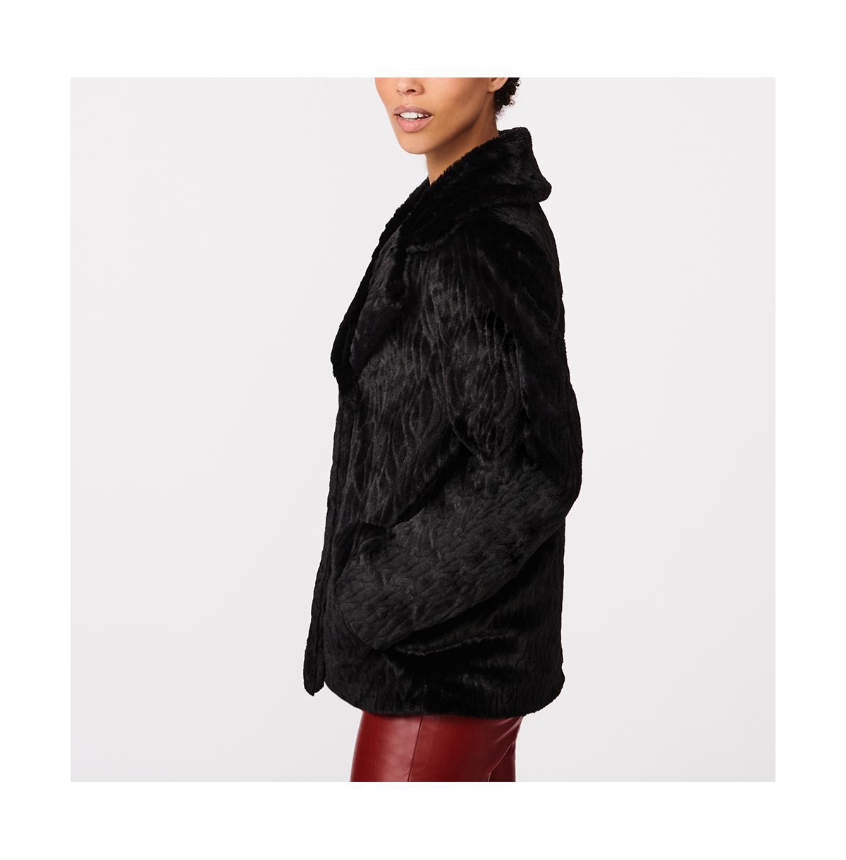 Bernardo Women's Double Breasted Faux Fur Jacket