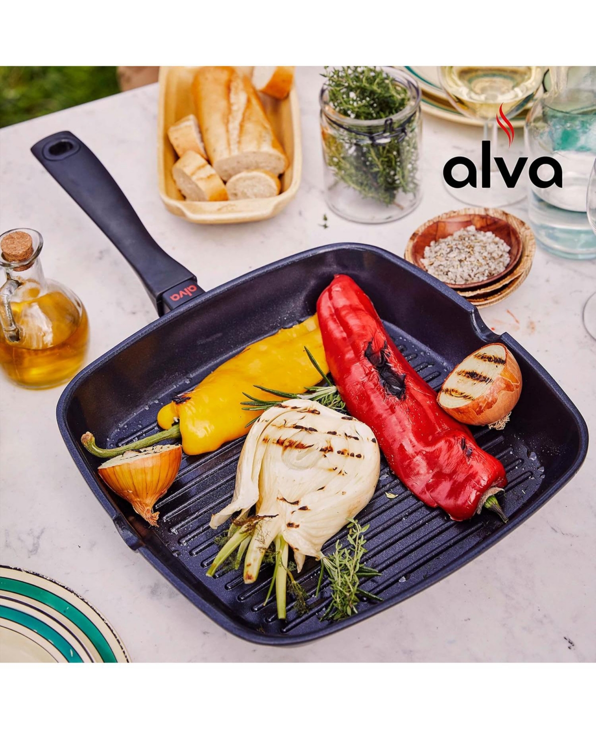 Alva Energy Ceramic Coated Cast Aluminum Grill Pan 11
