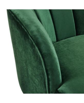 Streamdale Stylish Velvet Barrel Accent Chair with Sturdy Legs