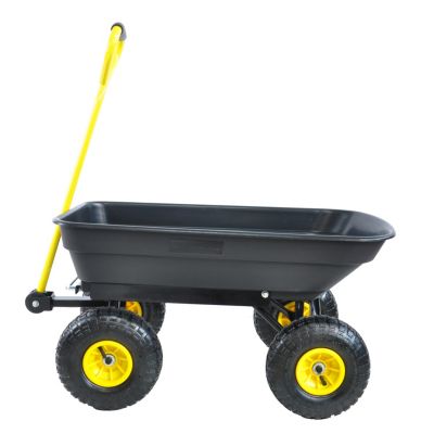 Streamdale Folding Poly Garden Dump Truck, 10" Pneumatic Tires, 300 lb Capacity