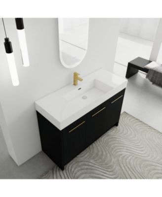 Streamdale 48" Freestanding Vanity with Resin Sink & Soft-Close Doors