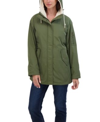Juniors' Juniors' Flight Satin 3/4 Cozy Lined Hooded Jacket