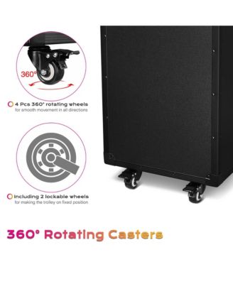 Nail Desk Mobile Station Rolling Makeup Manicure Table Nail Artist