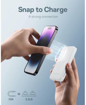 Wireless Portable Charger Magnetic Power Bank 5000mAh MagSafe Charger, Purple