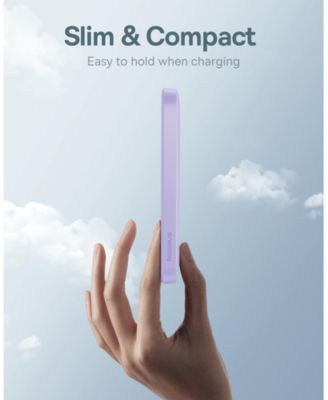 Wireless Portable Charger Magnetic Power Bank 5000mAh MagSafe Charger, Purple