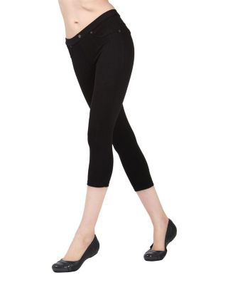 Women's Chino Capri-Length Cotton Blend Leggings