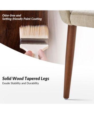 Melisa Dining Chair with Solid Wooden Legs,Set of 2