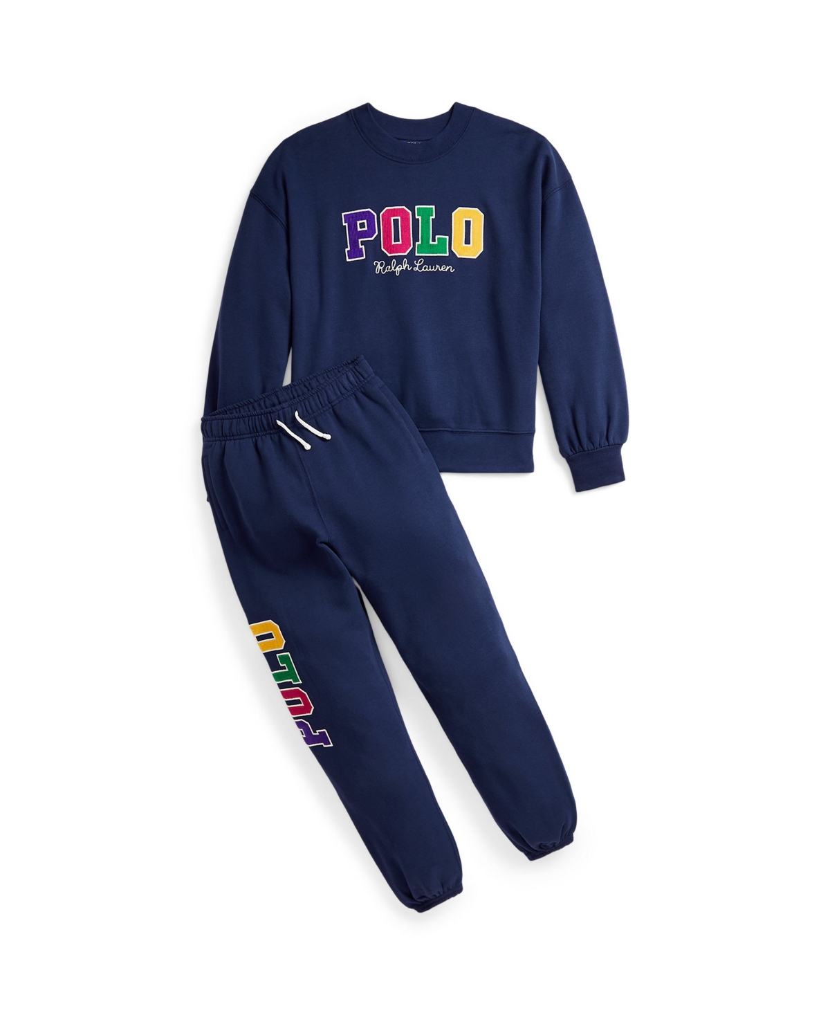 Polo Ralph Lauren Big Girls Corduroy-Logo Fleece Sweatshirt