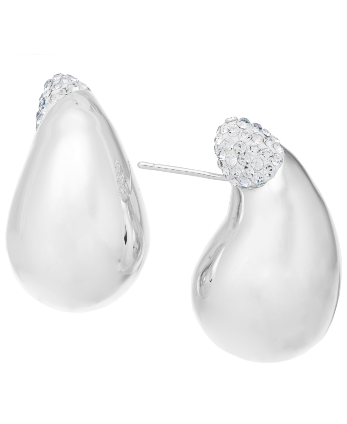 And Now This Clear Crystal Chili Pepper Earring In Gold