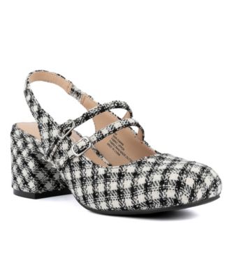 Women's Gianni Block Heel Slingback Mary Jane Pumps