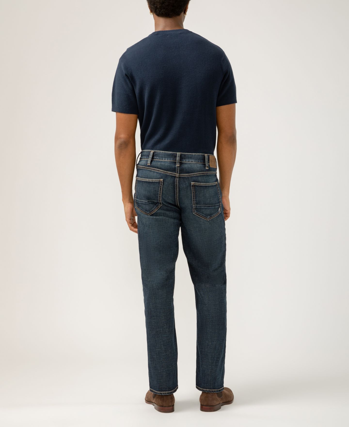 Мужские джинсы Silver Jeans Co. Grayson Classic Fit Straight Leg Luxe Heritage, цвет: Индиго — фото 4