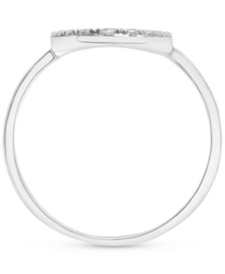 Diamond Open Oval Statement Ring (1/2 ct. t.w.) in 14k White or Yellow Gold, Created for Macy's