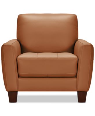 Galligher 36" Leather Chair, Created for Macy's