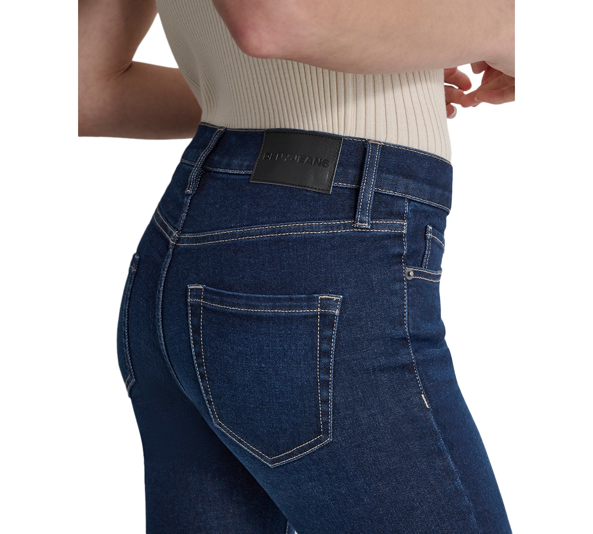 DKNY JEANS PETITE HIGH-RISE BOOTCUT JEANS 