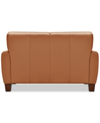 Galligher 59" Leather Loveseat, Created for Macy's