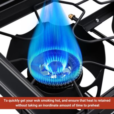 Propane Camping Stove Double Gas Wok Burner Turkey Fryer Detachable Legs