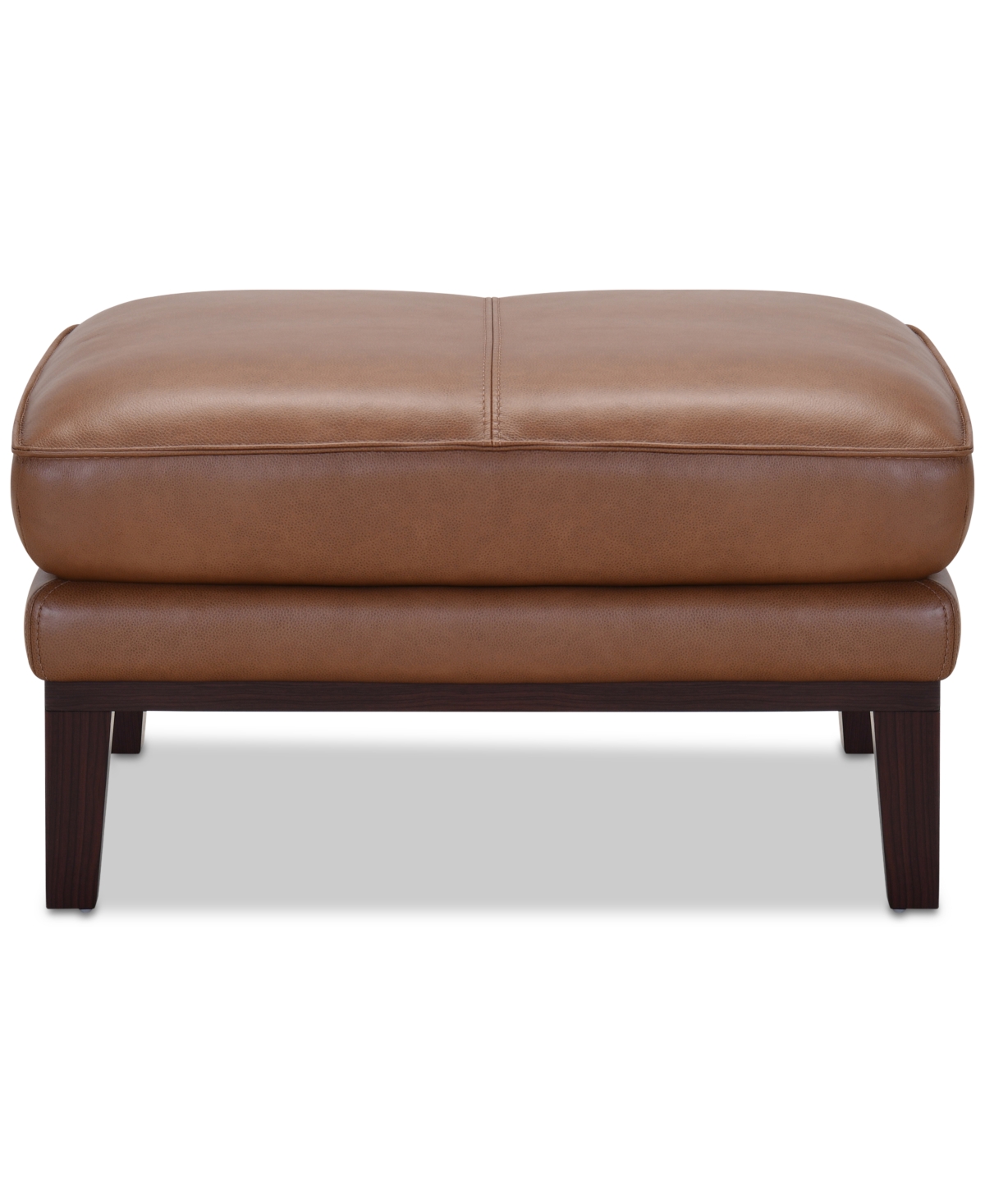 Macy's Kettner 32" Leather Ottoman, Created For  In Russet