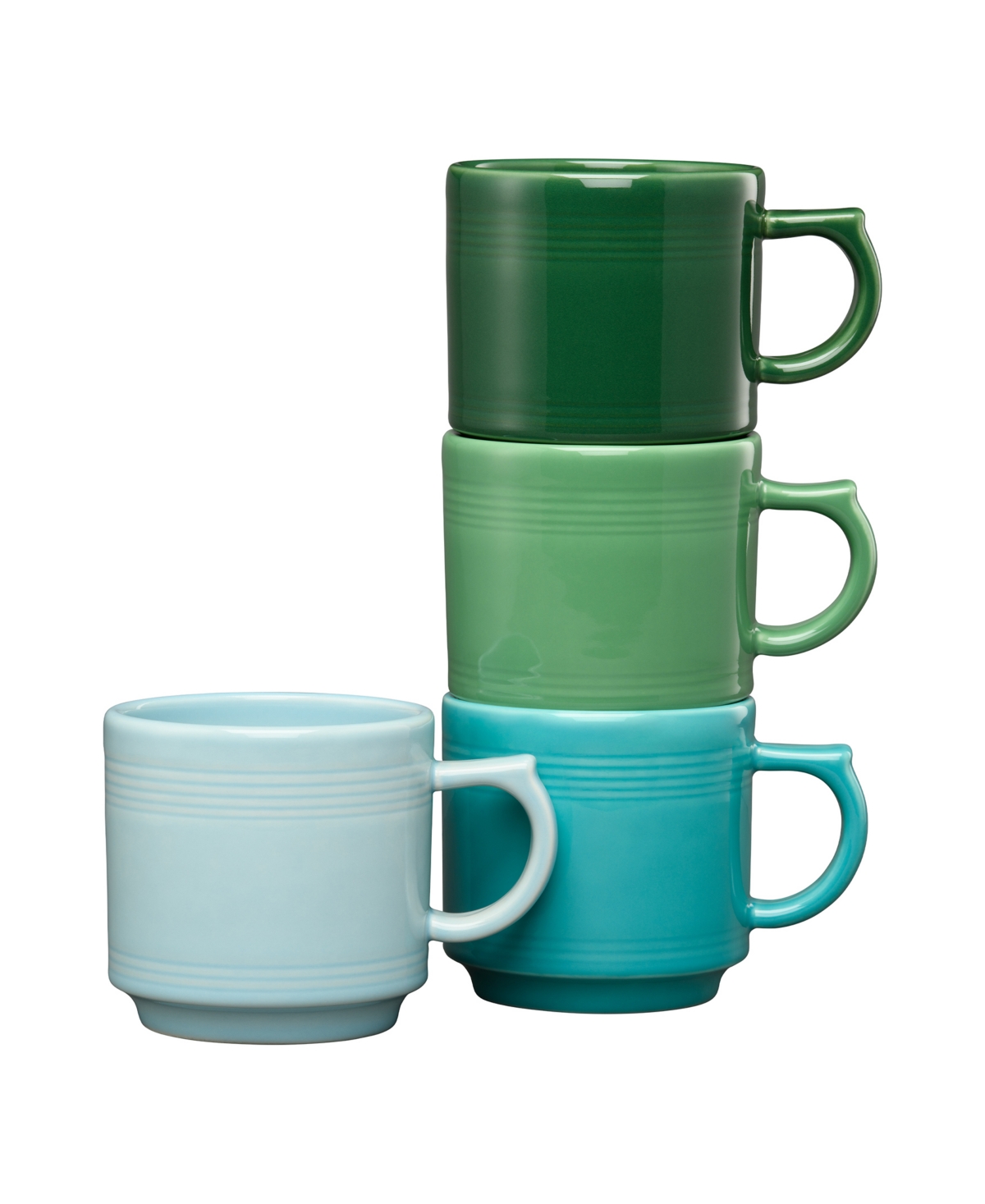 Aegean 16 Oz. Stackable Mugs, Set of 4 - Aegean Mixed Colors