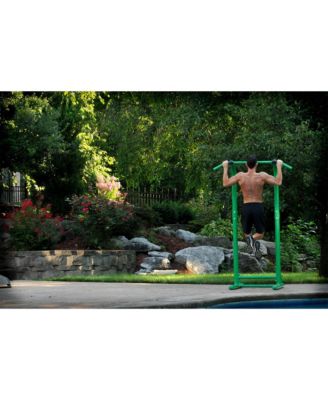 Outdoor Fitness Multi Use Strength Training Power Tower, Green