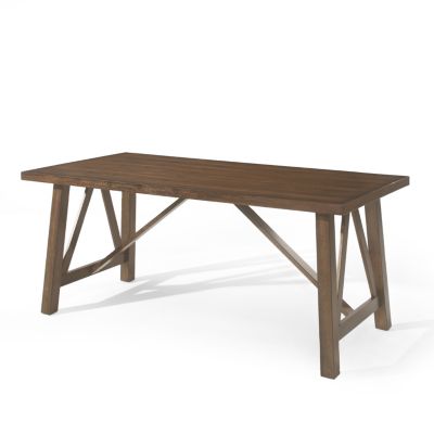 Streamdale Farmhouse Style Dining Table With Rubberwood Frame And Wood-Like Top