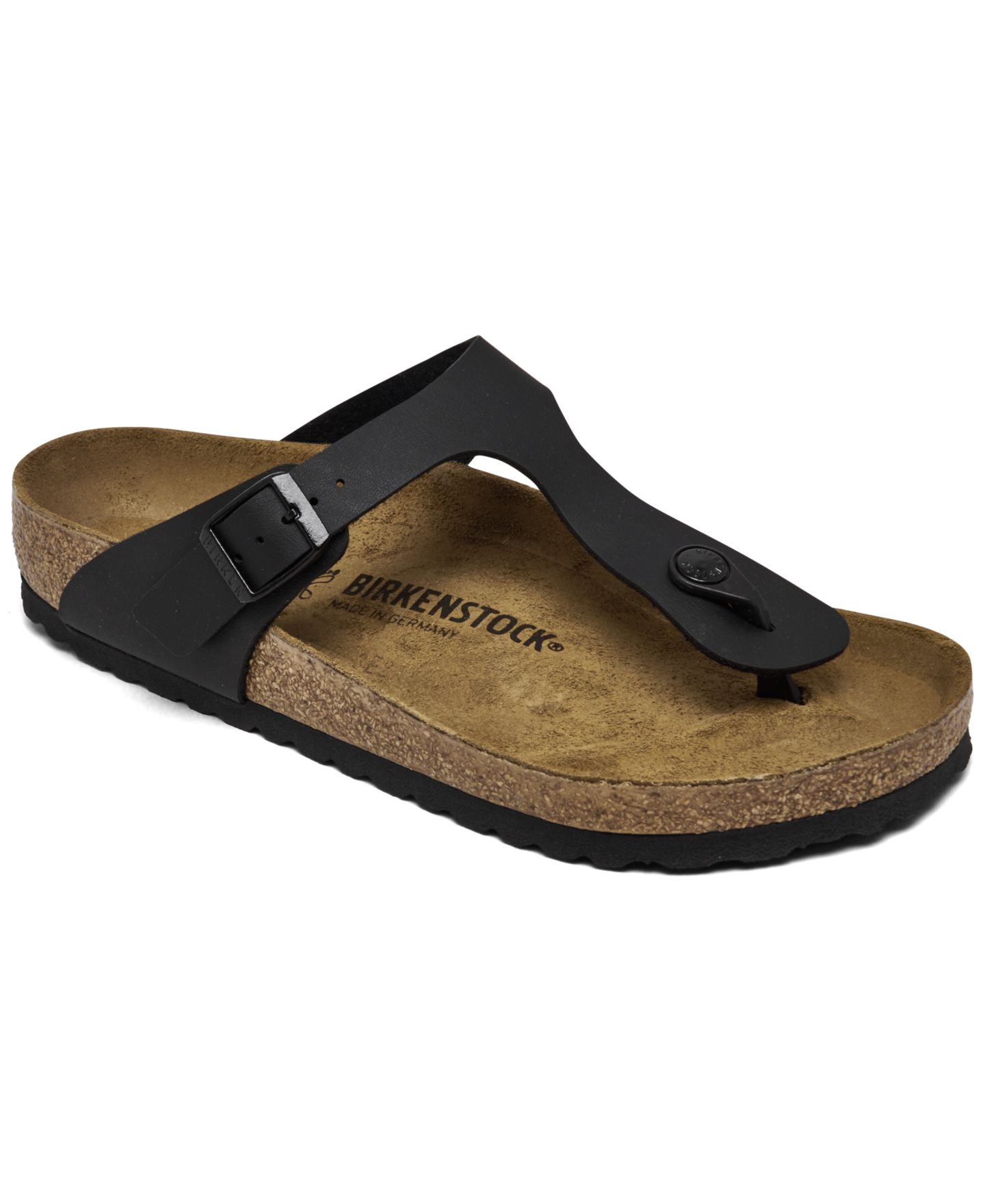 Женские сандалии Birkenstock Gizeh Birko-Flor, цвет: Чёрный — фото 1