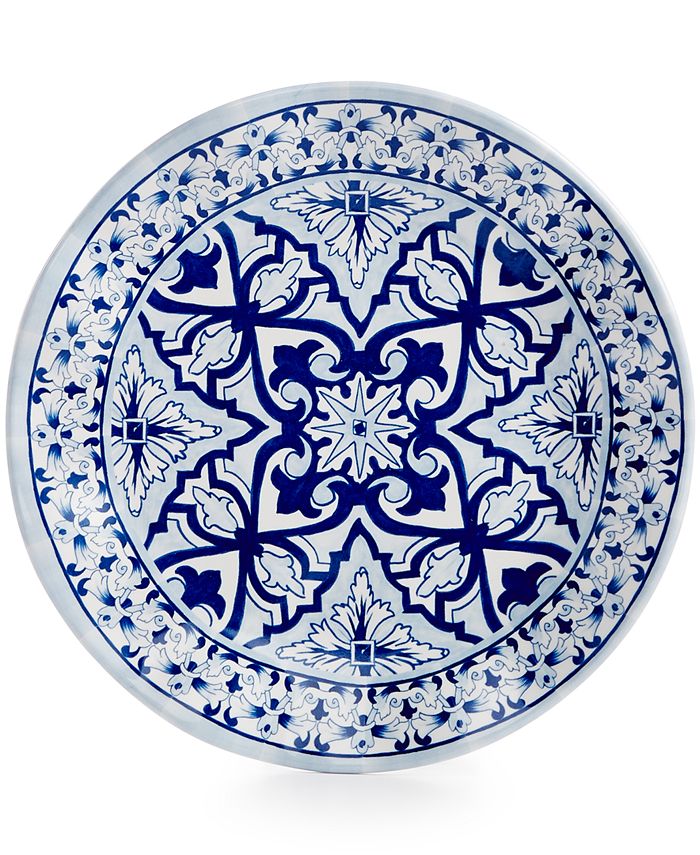 Q Squared - Talavera Azul Collection Melamine 8" Salad Plate