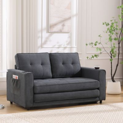 + 3-in-1 + Tufted + Storage & Cup Holders + Futon Sofa Bed