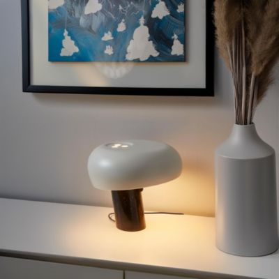 Kingpin 10" Modern LED Table Lamp with Marble Base