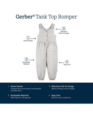 Toddler Girls Sleeveless Romper Jumpsuit