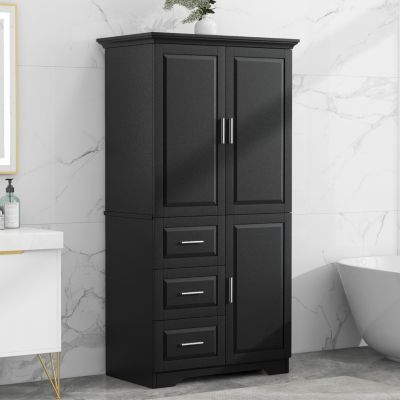 Streamdale Tall & Wide Storage Cabinet with 3 Drawers & Doors