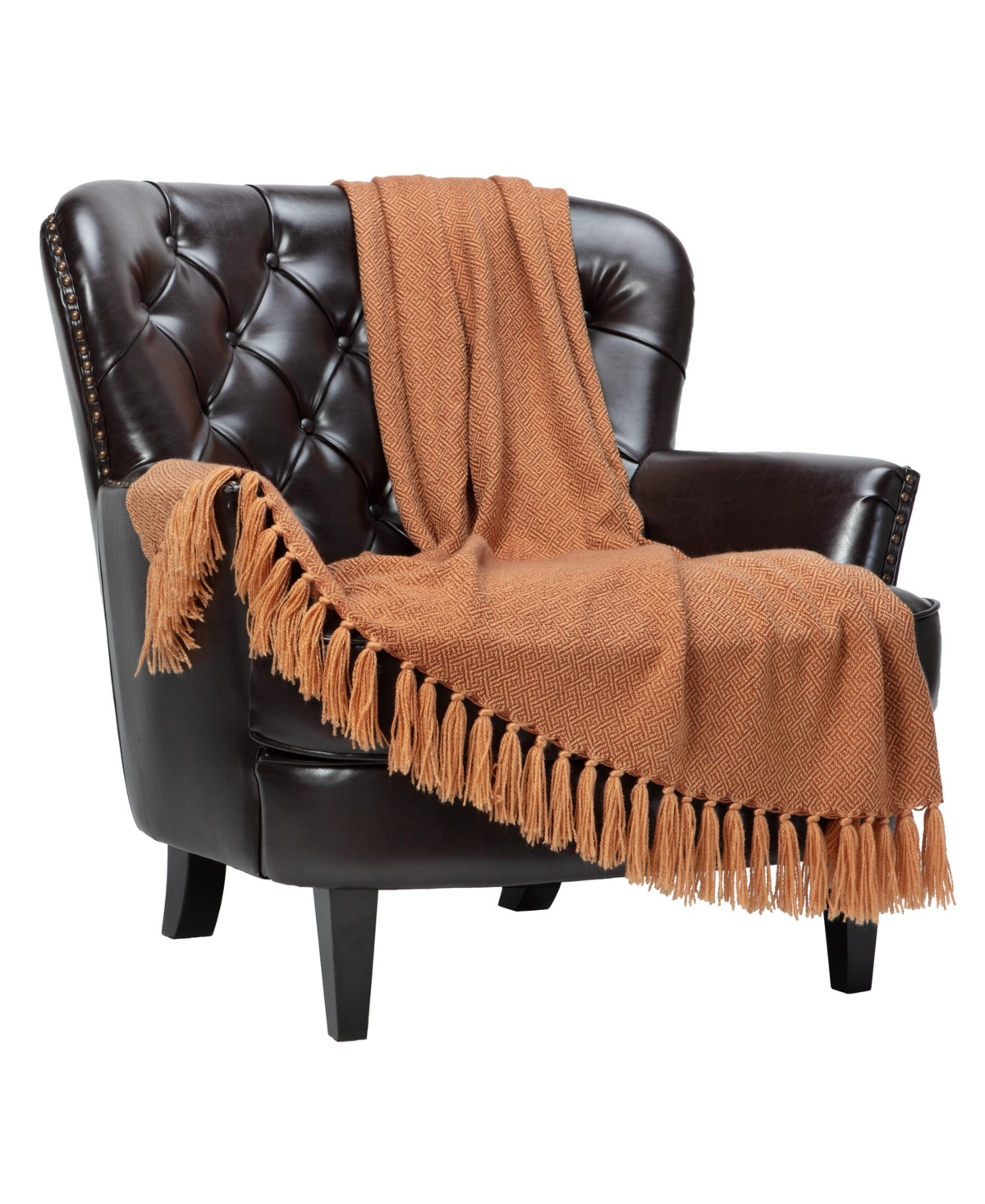 Chanasya Premium Mini Maze Super Soft Acrylic Blanket With Tassels - Cozy Lightweight Fluffy Woven Blanket for Bed Chair Couch Living Bed Room P