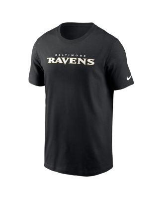 Men's Black Baltimore Ravens Primetime Wordmark Essential T-Shirt