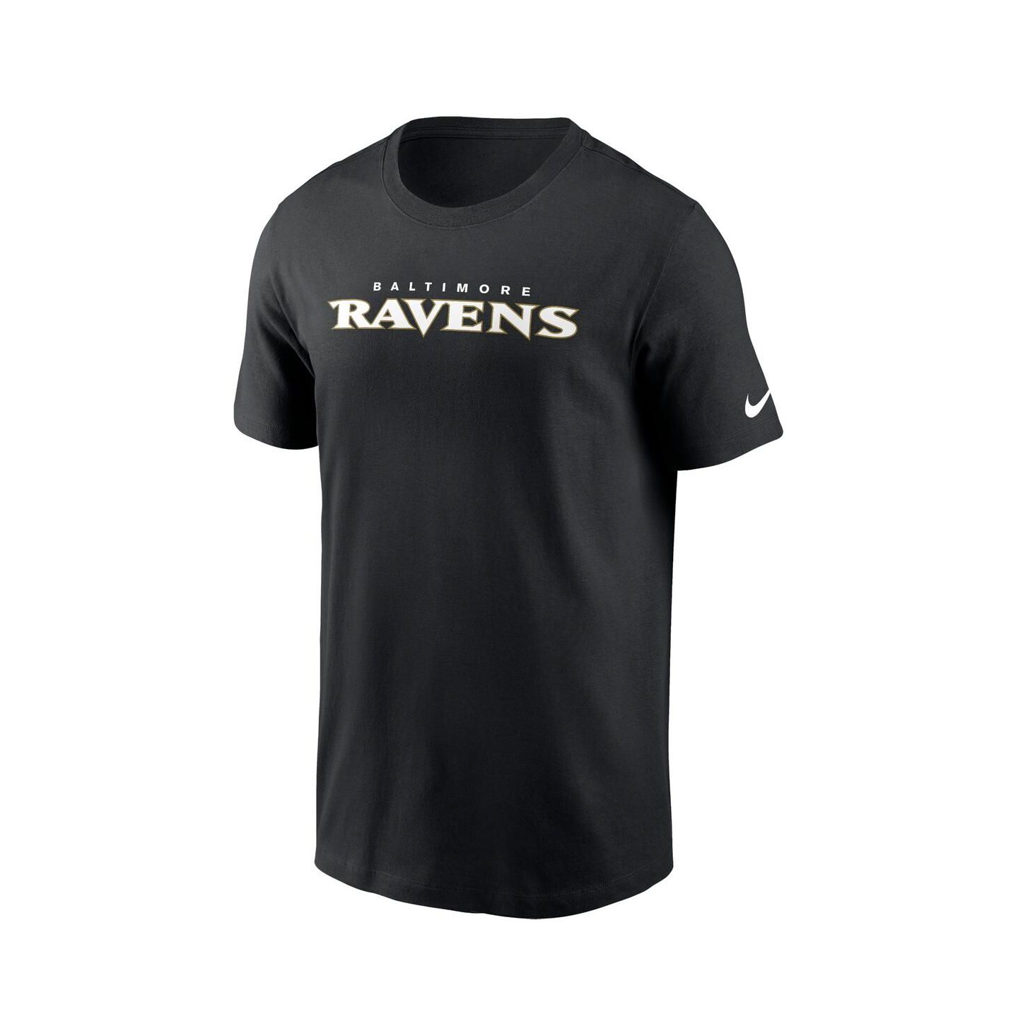 Мужская футболка Nike Black Baltimore Ravens Primetime Wordmark Essential — фото 2