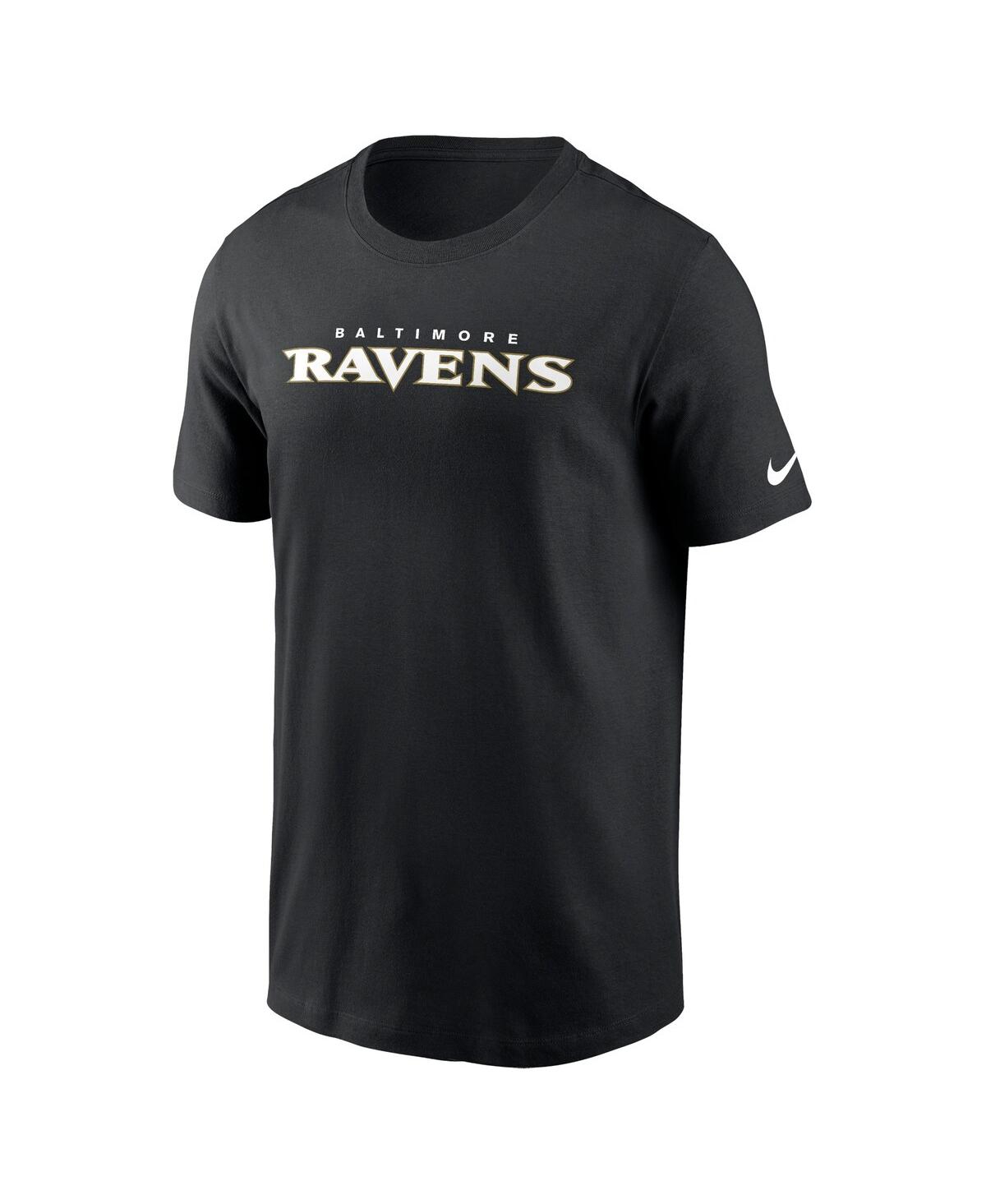 Nike Black Baltimore Ravens Primetime Wordmark Essential T-shirt In Black