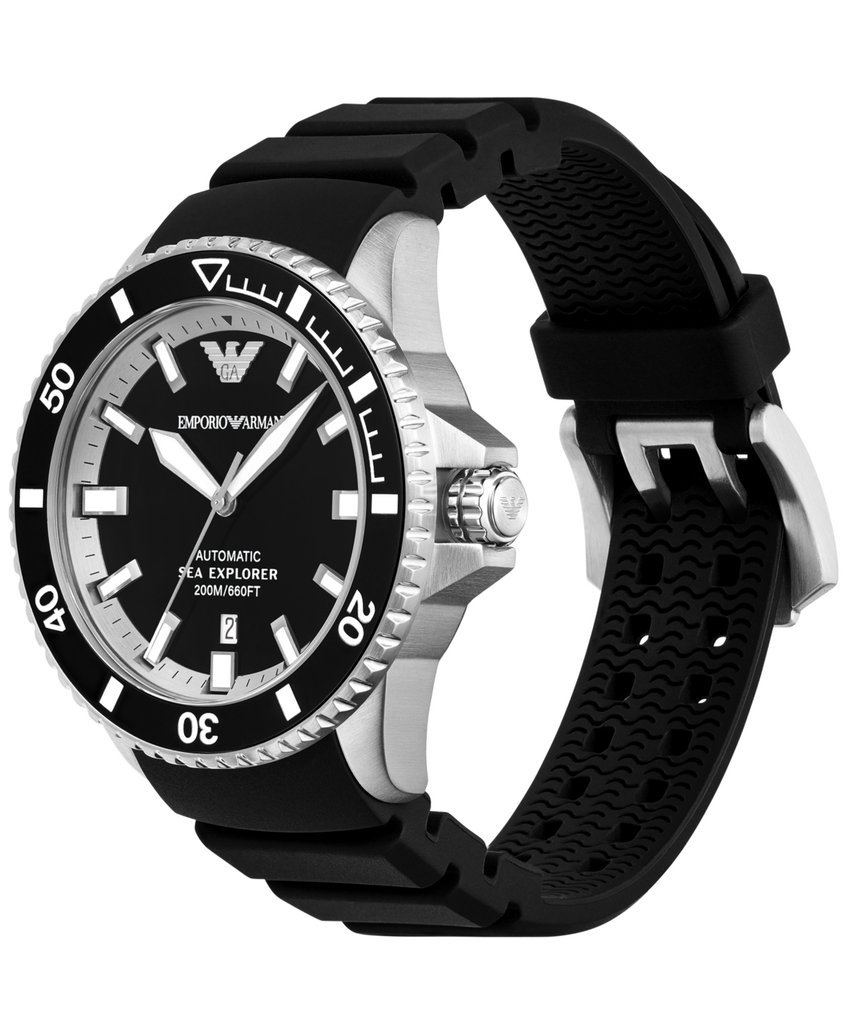 Emporio Armani Rubber Strap Watches In No Color