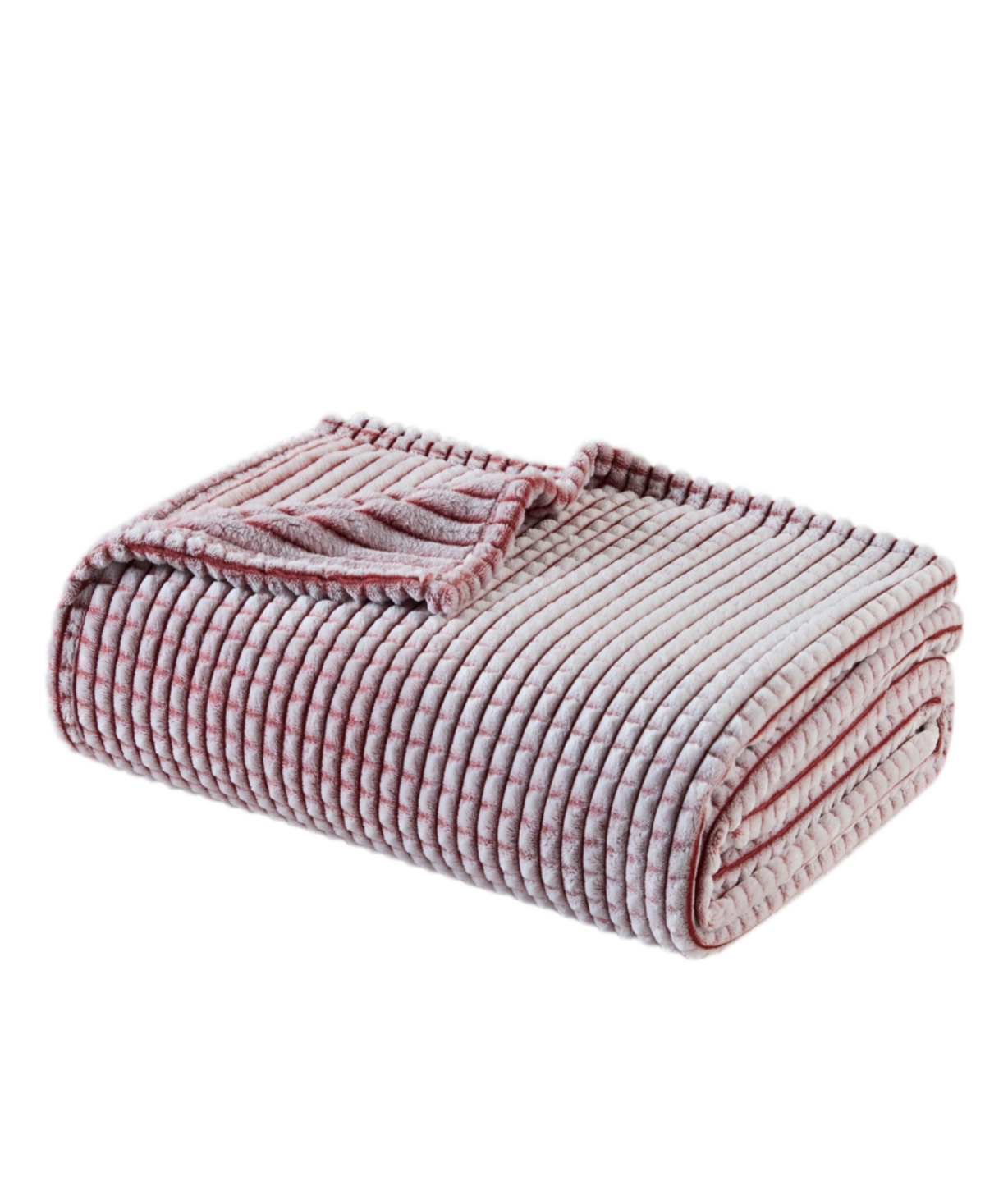 Madison Park Carved Plush Blanket, Twin In Red