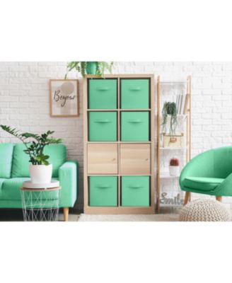 6 Pack 13 Inch Foldable Storage Cubes with Handles- for Organizing Home, Shelves, Nursery, Playroom, Closet and More