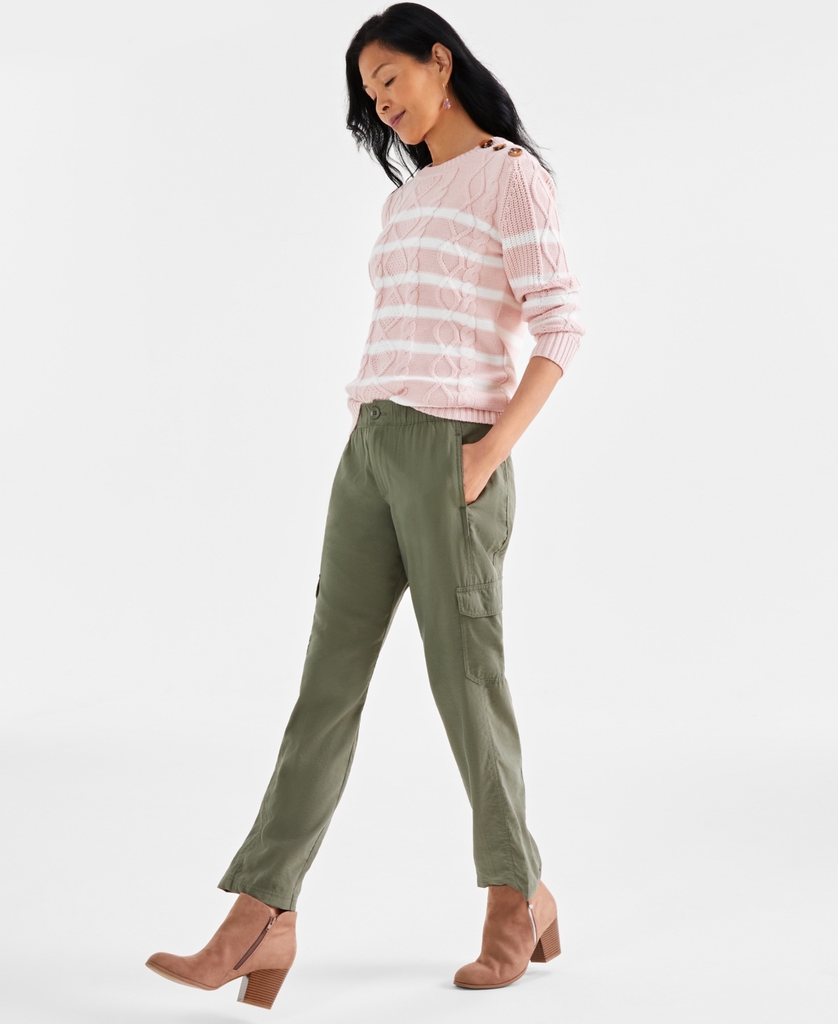 Style & Co Women's Soft Pull-On Cargo Pants, Created for Macy's
